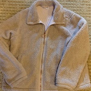 Old navy sherpa zip up jacket euc